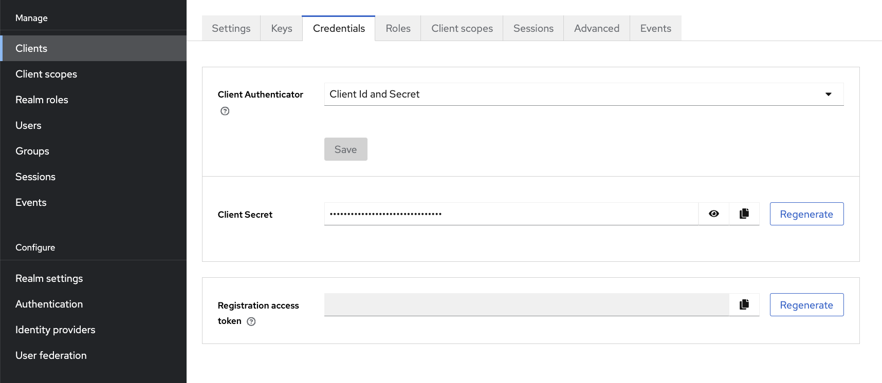 KeyCloak - OIDC Secret