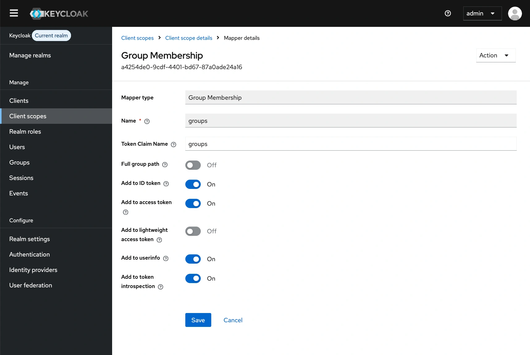 KeyCloak Group Membership Mapper