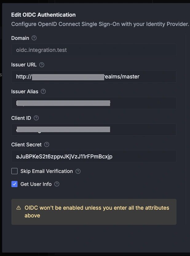SigNoz Configure OIDC Domain