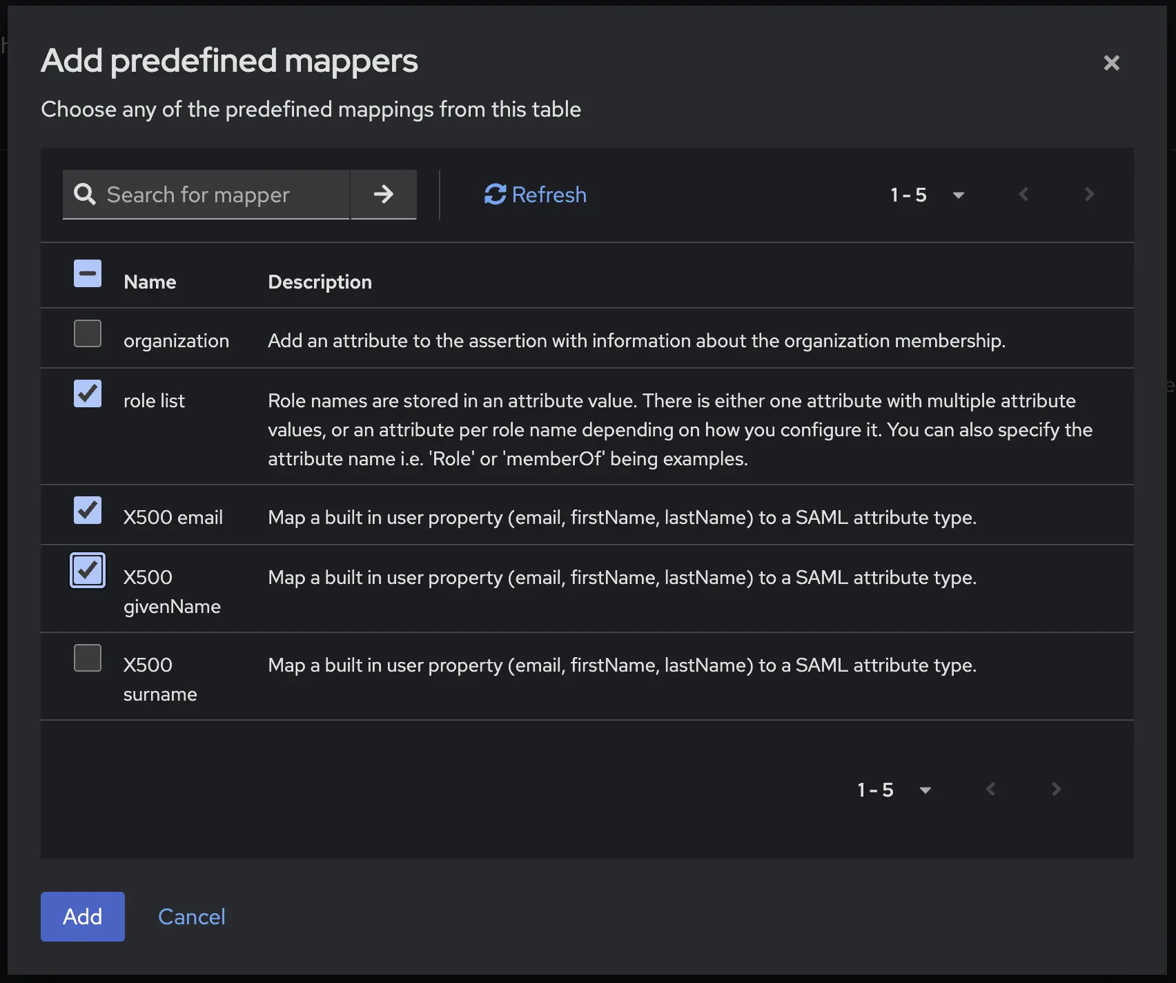 Add Predefined Mappers