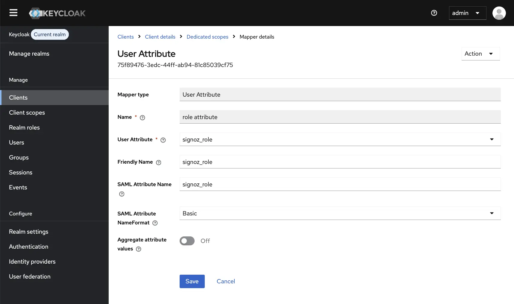 KeyCloak Client Scopes Role Attribute Mapper