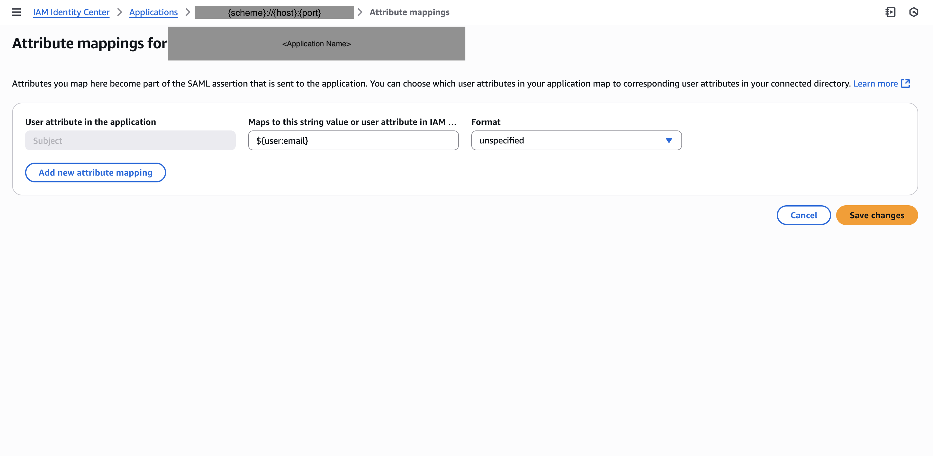 AWS SSO SAML Application Configuration 2