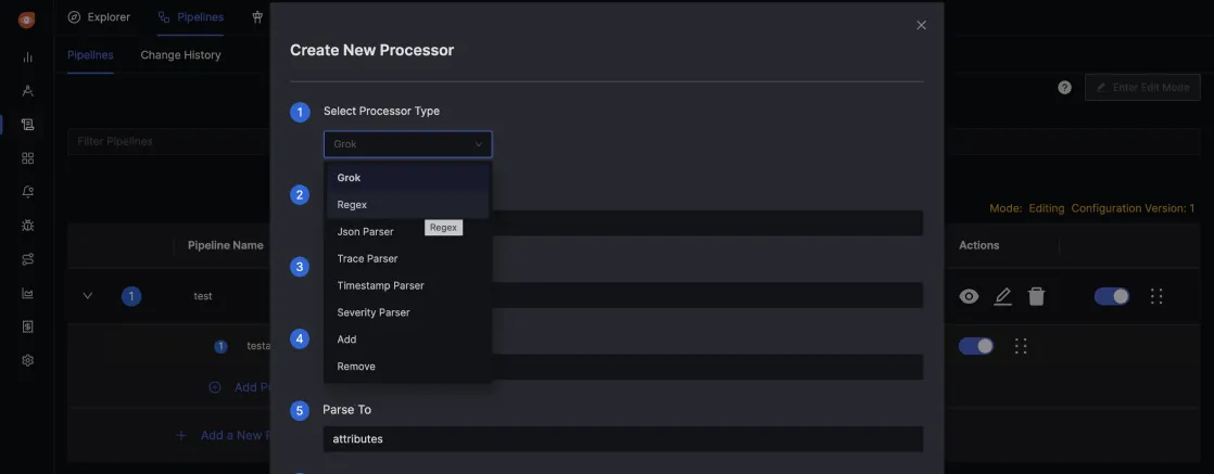 Add a chain of log processors
